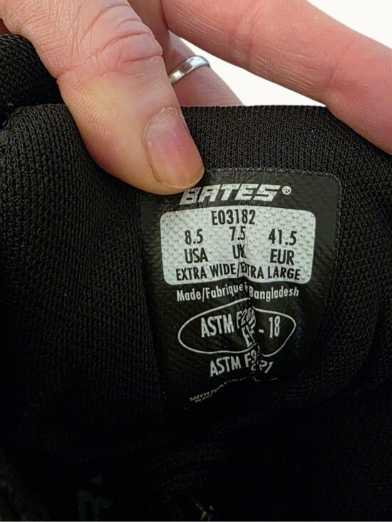 Bates Tactical Sport 2 Boots Mens 8.5 EW Black DryGuard Waterproof Side Zip Duty main image 6